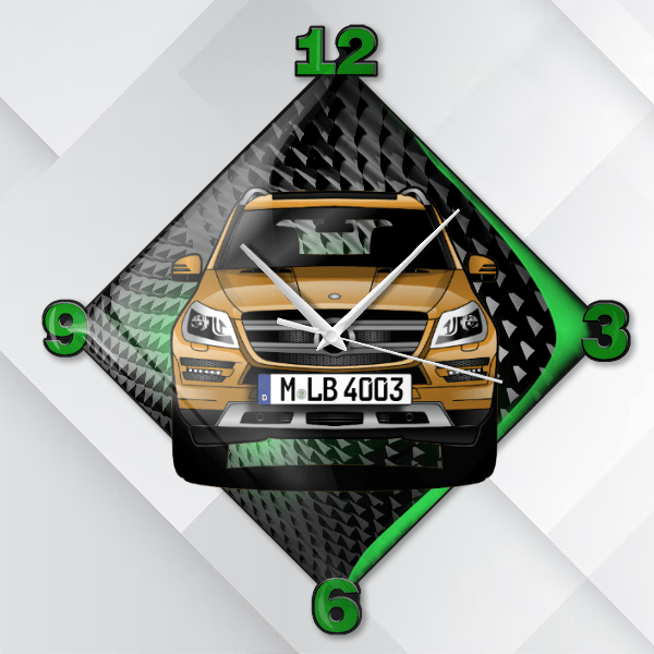 GLS Wanduhr personalisiert mit deinem Auto u. Kennzeichen!