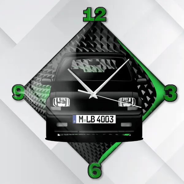 R5 GT Turbo (Phase 2) Wanduhr personalisiert mit deinem Auto u. Kennzeichen!