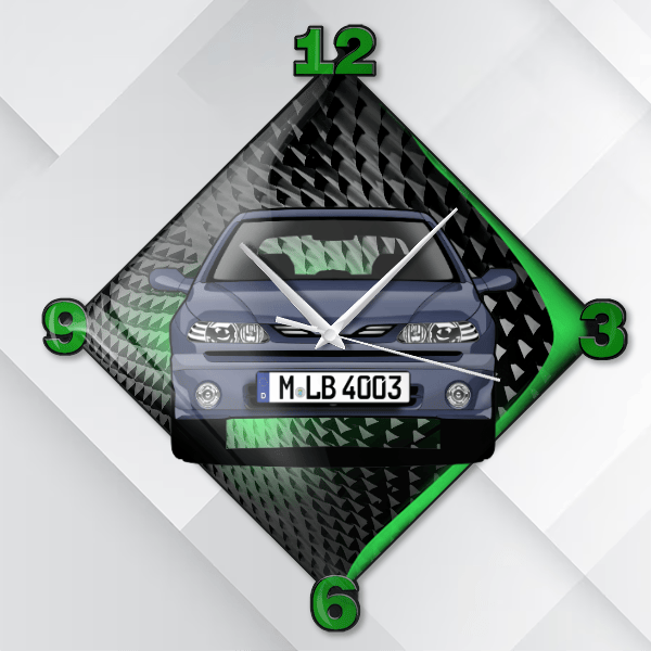 Laguna Caravan Wanduhr personalisiert mit deinem Auto u. Kennzeichen!