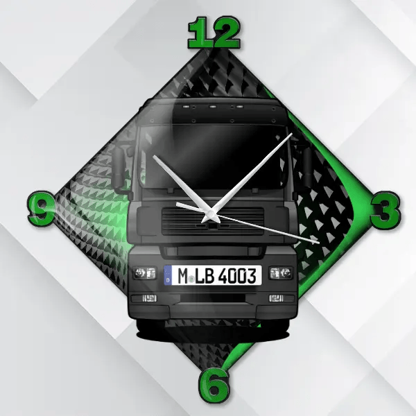 TGA 18.460 Wanduhr personalisiert mit deinem LKW u. Kennzeichen!