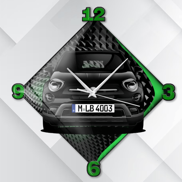 500 X Wanduhr personalisiert mit deinem Auto u. Kennzeichen!