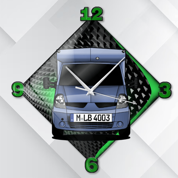 670 Wanduhr personalisiert mit deinem Wohnwagen u. Kennzeichen!