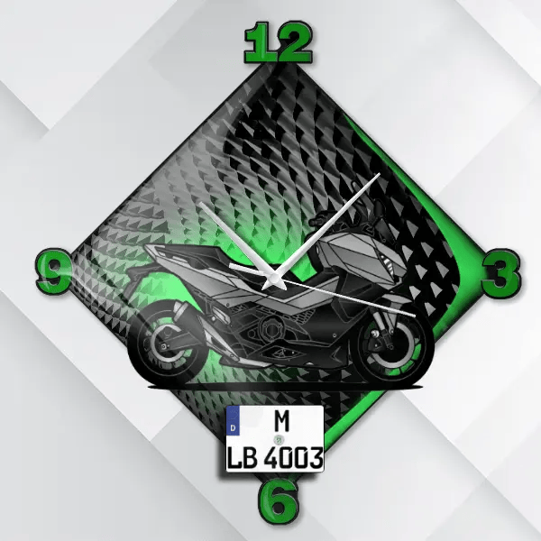 Forza 750 Wanduhr personalisiert mit deinem Motorrad u. Kennzeichen!