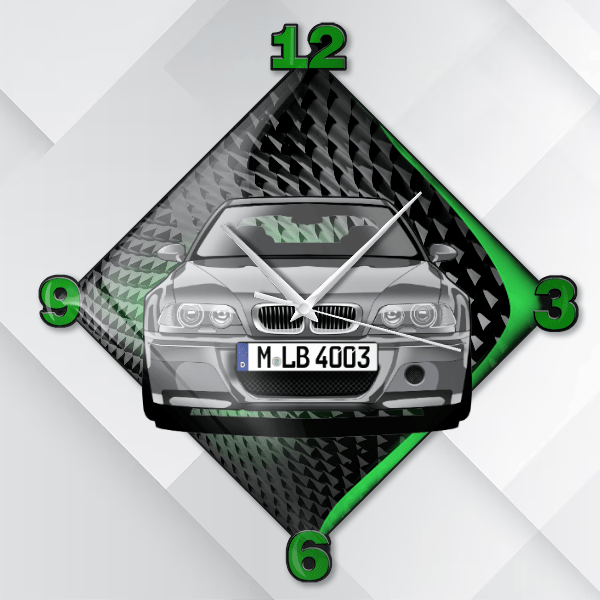 M3 Cabriolet Wanduhr personalisiert mit deinem Auto u. Kennzeichen!
