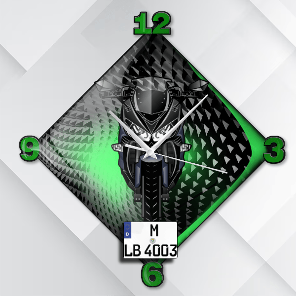 Z 1000 SX Wanduhr personalisiert mit deinem Motorrad u. Kennzeichen!