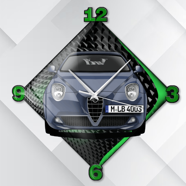 Mito Wanduhr personalisiert mit deinem Auto u. Kennzeichen!
