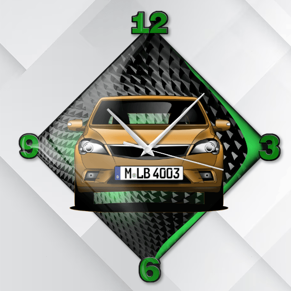 Ceed ED Wanduhr personalisiert mit deinem Auto u. Kennzeichen!