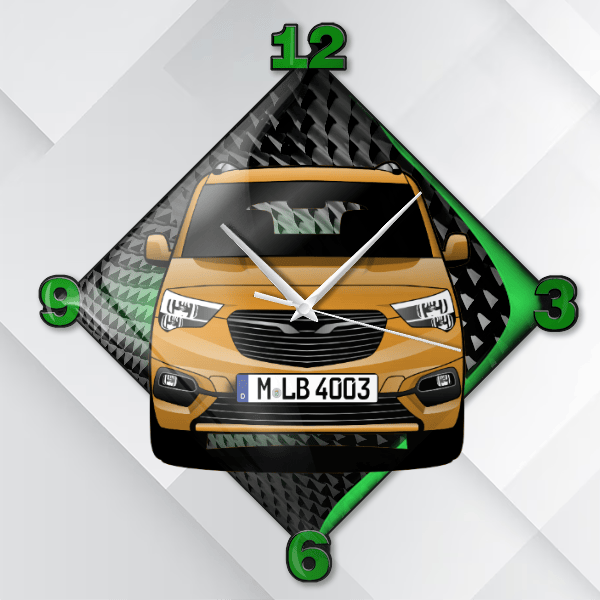 Combo-e Wanduhr personalisiert mit deinem Auto u. Kennzeichen!