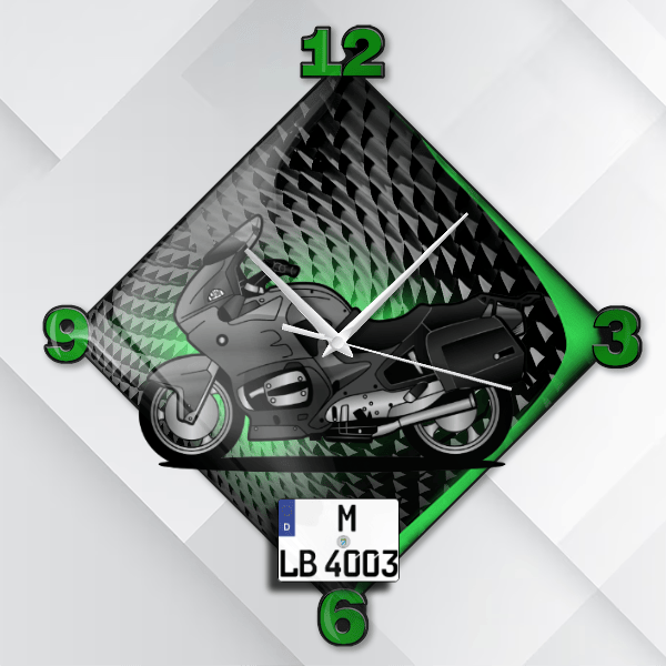 R 1100 RT Wanduhr personalisiert mit deinem Motorrad u. Kennzeichen!