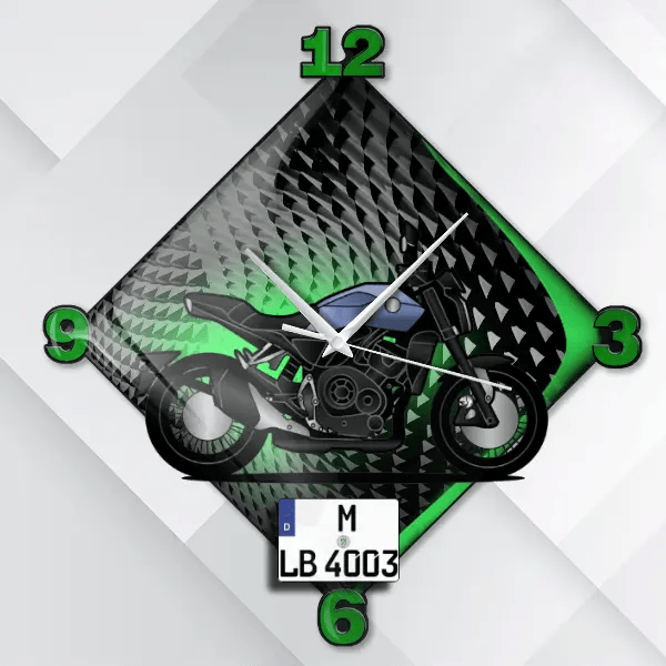 CB1000R Wanduhr personalisiert mit deinem Motorrad u. Kennzeichen!