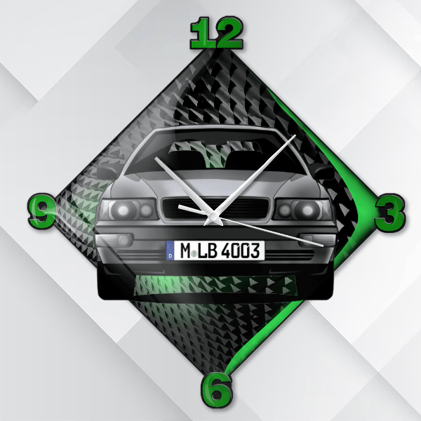 V8 Wanduhr personalisiert mit deinem Auto u. Kennzeichen!