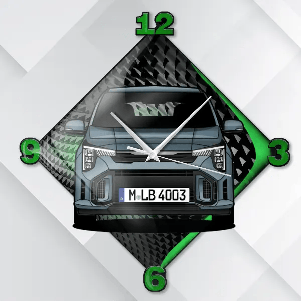 Picanto Wanduhr personalisiert mit deinem Auto u. Kennzeichen!