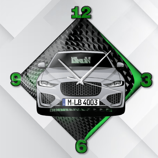 XE Wanduhr personalisiert mit deinem Auto u. Kennzeichen!