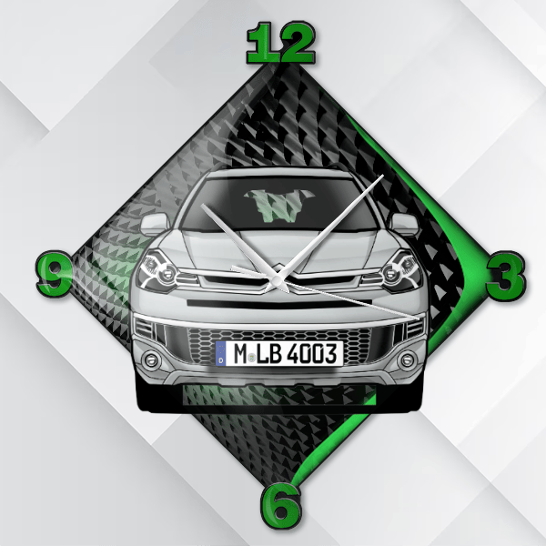 C Crosser Wanduhr personalisiert mit deinem Auto u. Kennzeichen!