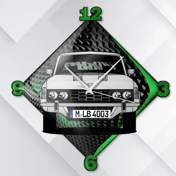 3500S Wanduhr personalisiert mit deinem Auto u. Kennzeichen!