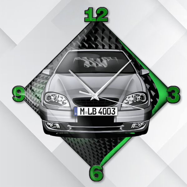 Saxo (5-Türer) Wanduhr personalisiert mit deinem Auto u. Kennzeichen!