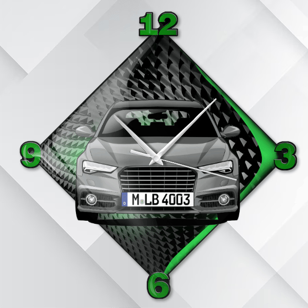 A6 Avant Wanduhr personalisiert mit deinem Auto u. Kennzeichen!