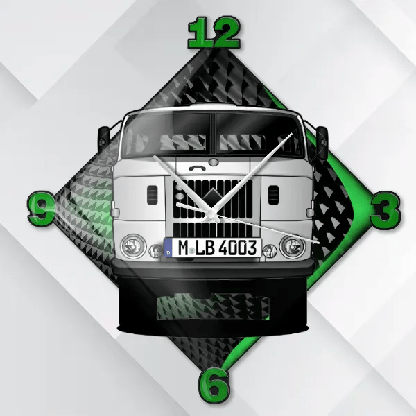 W50 Wanduhr personalisiert mit deinem LKW u. Kennzeichen!