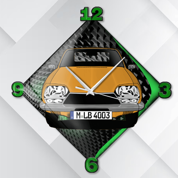 GSA (5-Türer) Wanduhr personalisiert mit deinem Auto u. Kennzeichen!