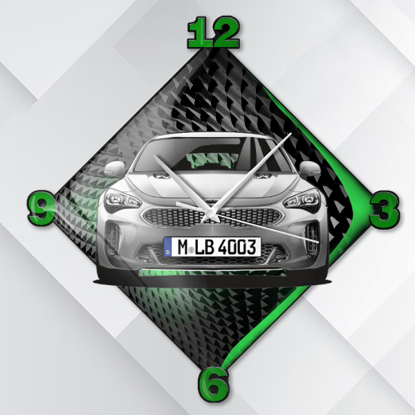 Stinger Wanduhr personalisiert mit deinem Auto u. Kennzeichen!