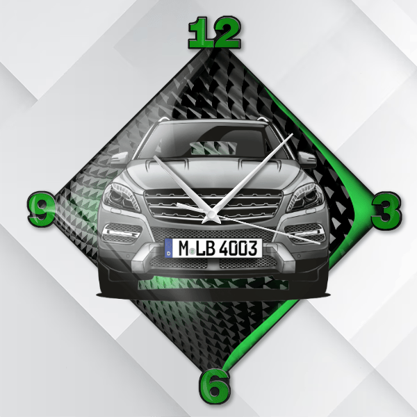 ML Wanduhr personalisiert mit deinem Auto u. Kennzeichen!