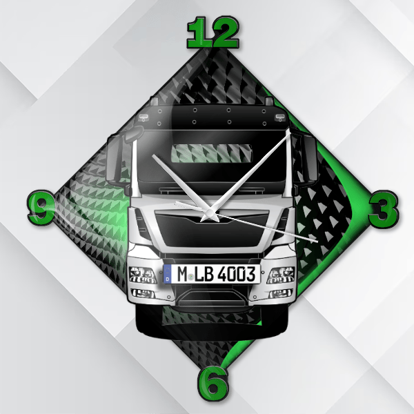 TGS Wanduhr personalisiert mit deinem LKW u. Kennzeichen!