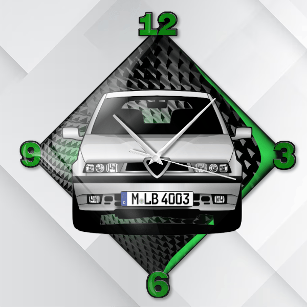 155 Wanduhr personalisiert mit deinem Auto u. Kennzeichen!