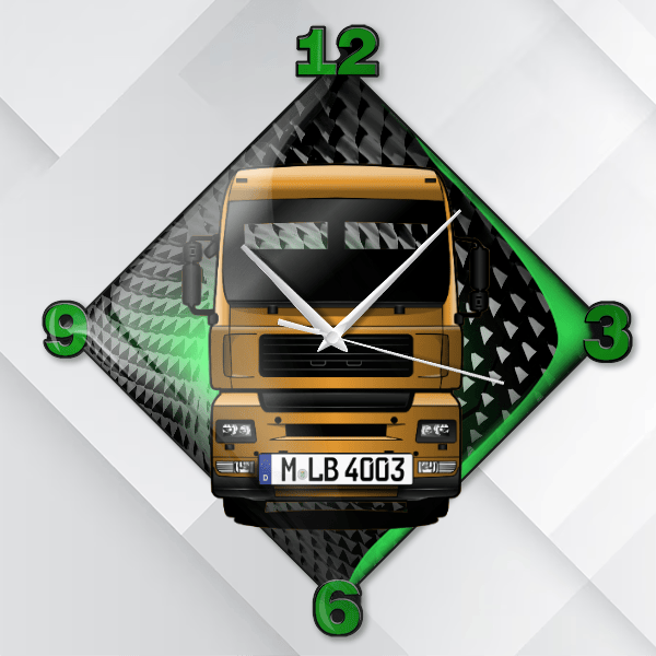 TGA 18.320 Wanduhr personalisiert mit deinem LKW u. Kennzeichen!