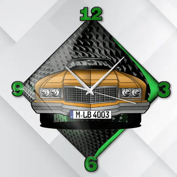 Caprice Cabriolet Wanduhr personalisiert mit deinem Auto u. Kennzeichen!
