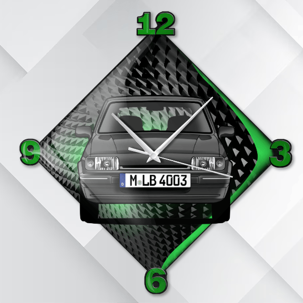 Fiesta (3-Türer) Wanduhr personalisiert mit deinem Auto u. Kennzeichen!