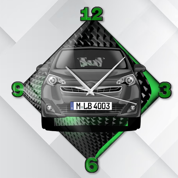Verso S Wanduhr personalisiert mit deinem Auto u. Kennzeichen!