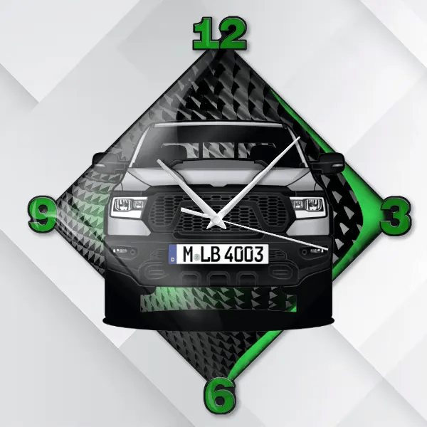 RAM 1500 TRX Havoc Edition Wanduhr personalisiert mit deinem Auto u. Kennzeichen!
