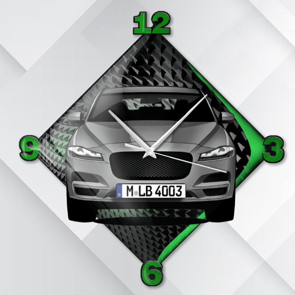 F-Pace Wanduhr personalisiert mit deinem Auto u. Kennzeichen!
