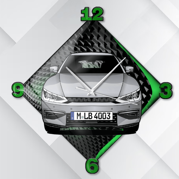 EV6 GT-Line Wanduhr personalisiert mit deinem Auto u. Kennzeichen!