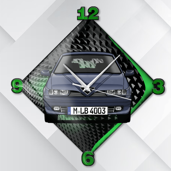 145 Wanduhr personalisiert mit deinem Auto u. Kennzeichen!