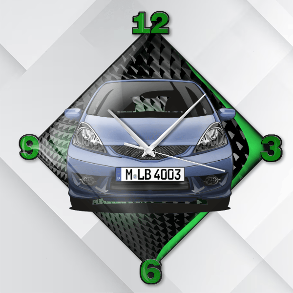 Jazz Wanduhr personalisiert mit deinem Auto u. Kennzeichen!