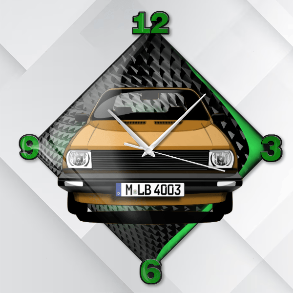 Derby Wanduhr personalisiert mit deinem Auto u. Kennzeichen!