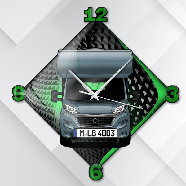 A70 Wanduhr personalisiert mit deinem Wohnwagen u. Kennzeichen!