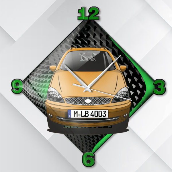 Galaxy Wanduhr personalisiert mit deinem Auto u. Kennzeichen!