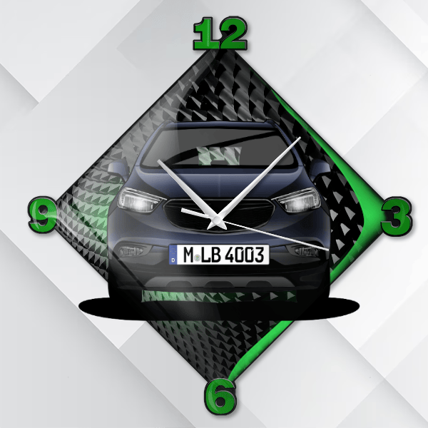 Mokka X Wanduhr personalisiert mit deinem Auto u. Kennzeichen!