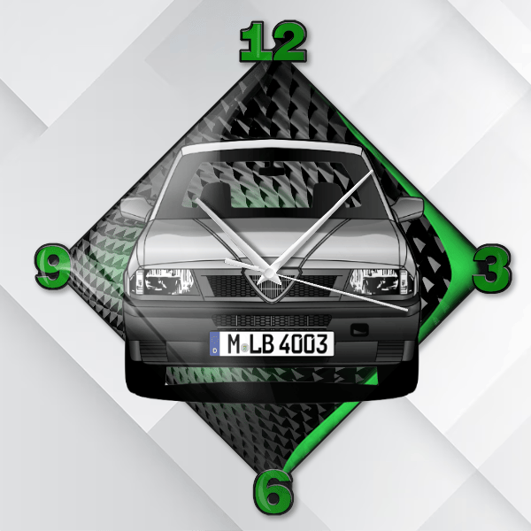 33 (5-Türer) Wanduhr personalisiert mit deinem Auto u. Kennzeichen!