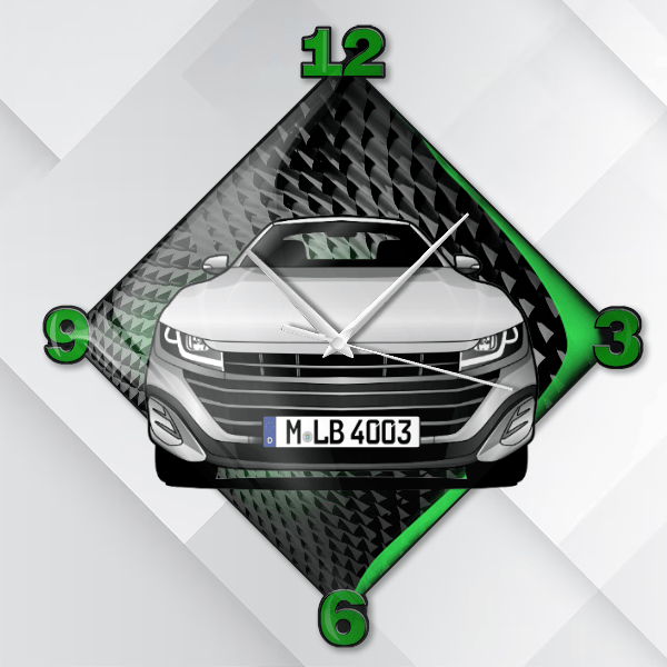 Arteon R Wanduhr personalisiert mit deinem Auto u. Kennzeichen!