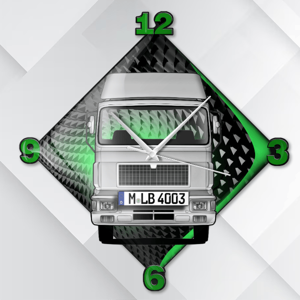 F90 Wanduhr personalisiert mit deinem LKW u. Kennzeichen!