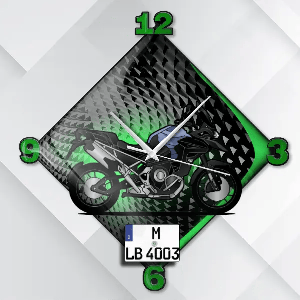 Tiger 1200 GT Explorer Wanduhr personalisiert mit deinem Motorrad u. Kennzeichen!