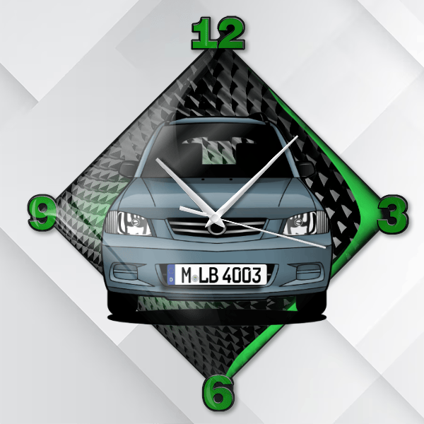 Demio Wanduhr personalisiert mit deinem Auto u. Kennzeichen!