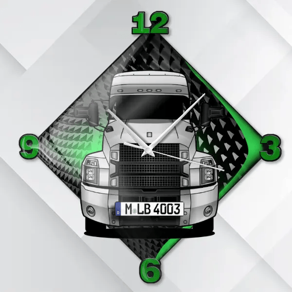 Anthem Wanduhr personalisiert mit deinem LKW u. Kennzeichen!