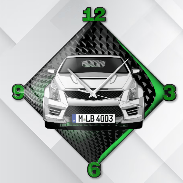 ATS Wanduhr personalisiert mit deinem Auto u. Kennzeichen!