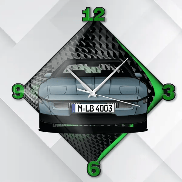 C4 Wanduhr personalisiert mit deinem Auto u. Kennzeichen!