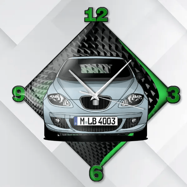 Toledo Wanduhr personalisiert mit deinem Auto u. Kennzeichen!