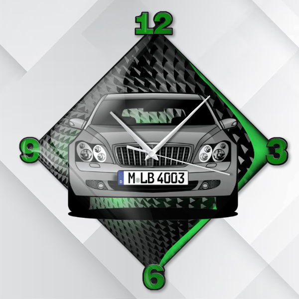 62 S Wanduhr personalisiert mit deinem Auto u. Kennzeichen!